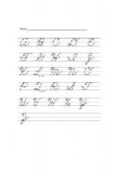 English Worksheet: hand writing