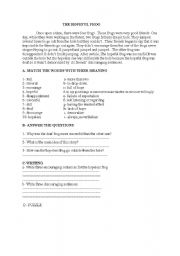 English worksheet: the hopefull frog