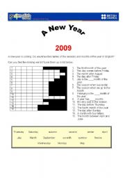 English worksheet: months of the year