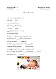 English Worksheet: The day of my birth