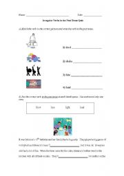 English worksheet: Irregular Verbs in the Simple Past Tense