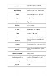 English worksheet: Weather