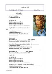 English Worksheet: music madonna 