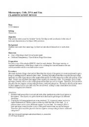 English Worksheet: classification