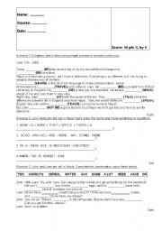 English worksheet: Test for teenagers-Simple Present and continuous