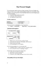 English worksheet: The present simple