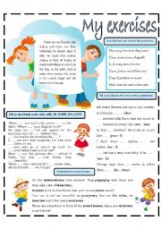 English Worksheet: MY EXERCISES 5