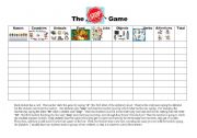 English Worksheet: the stop game