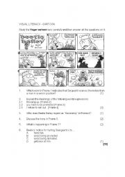 English Worksheet: Visual Literacy - Cartoon Analysis