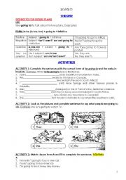 English Worksheet: Going to