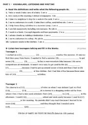 English worksheet: English Test