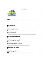 English worksheet: aal about me