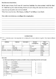 English worksheet: Writing and grammar exercise