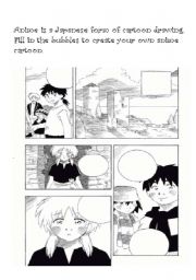 English Worksheet: Japanese Anime Fill-In