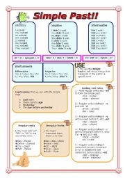 English Worksheet: TEACHING SIMPLE PAST