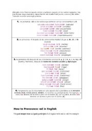 English Worksheet: Ed Pronuntiation