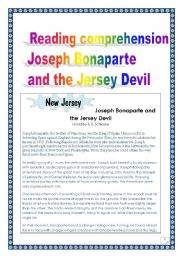 Joseph Bonaparte and the Jersey devil (Reading & writing full-scale project) (short version : 3 pages)