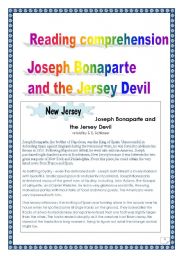 English Worksheet: Joseph Bonaparte & the Jersey devil (full-scale reading & writing PROJECT) (10 pages = long version)