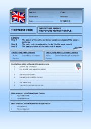 English Worksheet: The passive (future simple and future perfect simple)