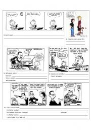 English Worksheet: Reported Speech - Calvin and Hobbes (PAGE 2)