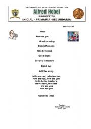 English Worksheet: greeting