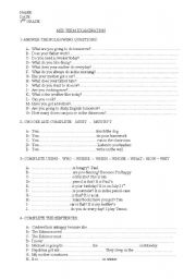 English worksheet: EXAM