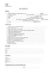 English Worksheet: EXAM FOR ADULTS OR TEENAGERS!!!