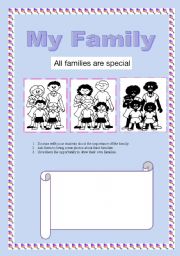 English worksheet: I love my family