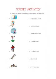 English worksheet: Sport Activity