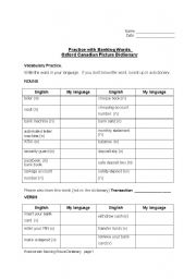 English Worksheet: Banking terms and  verbs package
