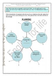 English Worksheet: Letter writing format & planning & Esaay writing