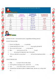 English Worksheet: Grammar- Personal Pronouns