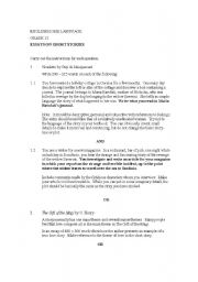 English Worksheet: Essay questions on short Stories