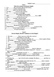 English Worksheet: TEST ON PAST SIMPLE