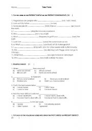 English worksheet: Term paper for intermediate students