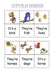 English Worksheet: Animals domino (3 out of 3)