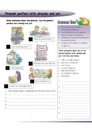 English Worksheet: Present perfect with already and yet
