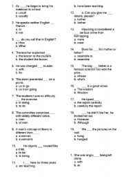 English Worksheet: Grammar Test