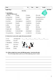 English Worksheet: Written Test 11thYear  World of Work (reading +grammar+writing)