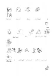 English worksheet: Basic Verb game