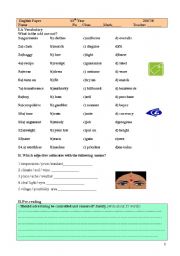 English Worksheet: Written Test 11th Shopping+Advertising+Reading+grammar+writing