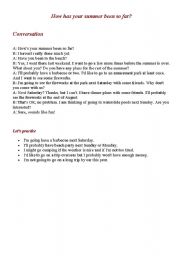 English Worksheet: Conversations