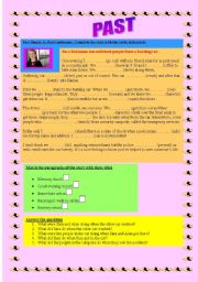 English Worksheet: PAST(simple and continuous)