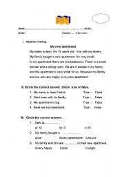 English worksheet: TRERE IS AND THERE ARE