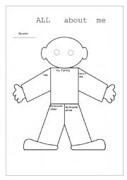 English Worksheet: All about me