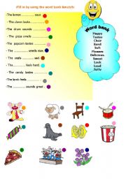 English Worksheet: The five senses