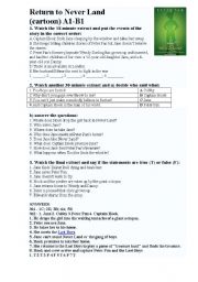 English worksheet: Peter Pan in Return to Neverland