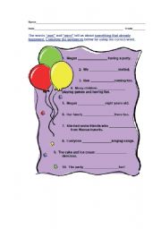 English worksheet: was/were