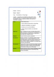 English worksheet: lesson plan