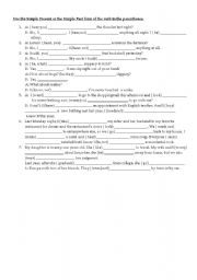 English Worksheet: Simple Present or Simple Past